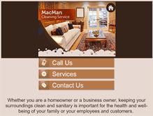 Tablet Screenshot of macmancleaningservices.com